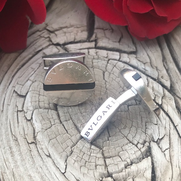 BVLGARI Other - ✨HP✨•BVLGARI• Onyx & Sterling Silver cufflinks